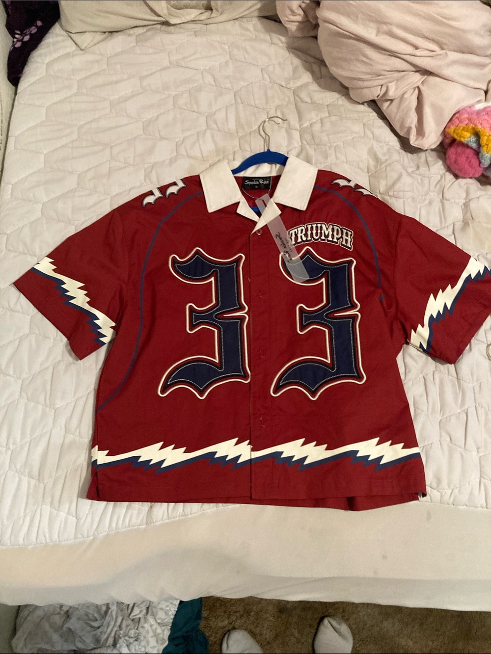 Oversized Triumph s/s woven shirt size:XL brand new